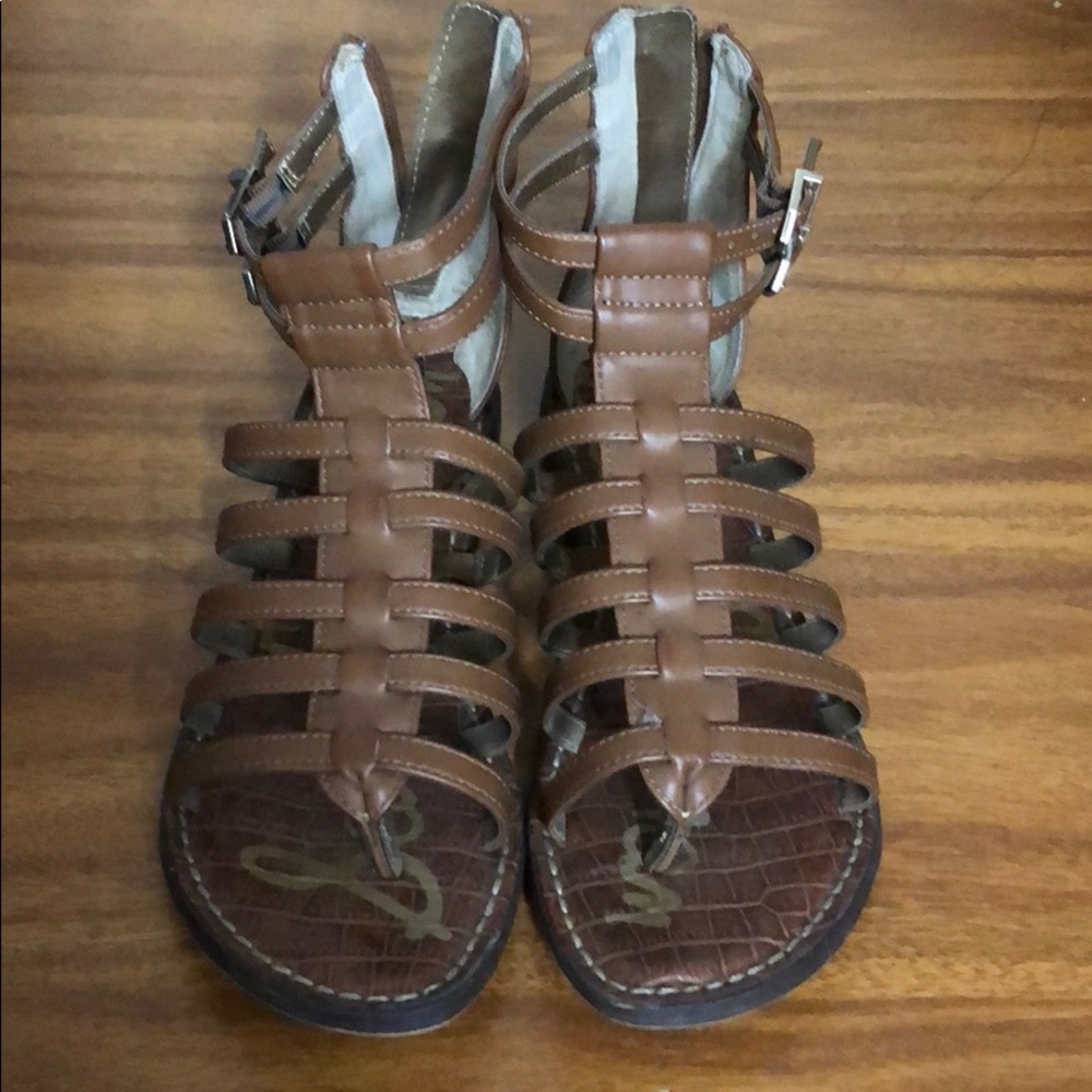 Sam Edelman Cognac Gladiator Sandals Women Size 7